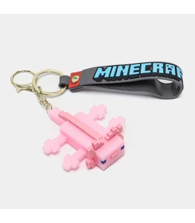 جاکلیدی سیلیکونی طرح ماینکرافت صورتی - شازده کوچولو