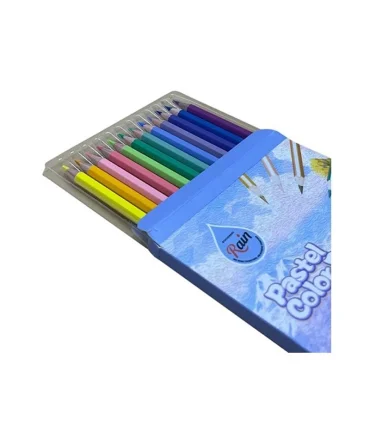 مداد رنگی پاستلی 12 رنگ جعبه مقوایی رین