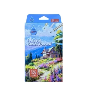 مداد رنگی 24 رنگ پاستلی رین ام کیو