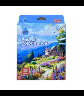 مداد رنگی پاستلی 36 رنگ جعبه مقوایی رین