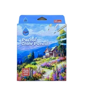 مداد رنگی پاستلی 36 رنگ جعبه مقوایی رین