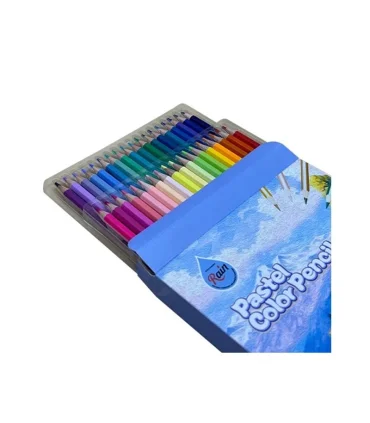 مداد رنگی پاستلی 36 رنگ جعبه مقوایی رین