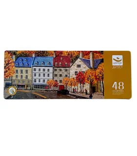 مداد رنگی 48 رنگ UPPAGE با جعبه فلزی