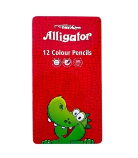 مداد رنگی 12 رنگ سوسمار با جعبه فلزی