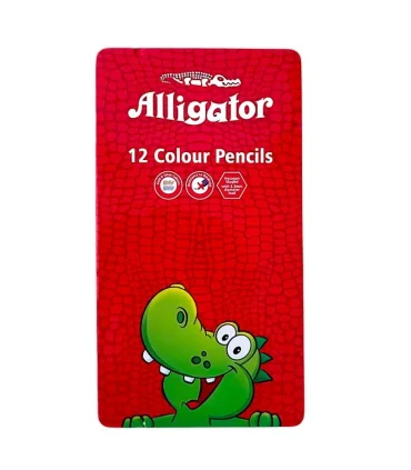 مداد رنگی 12 رنگ سوسمار با جعبه فلزی