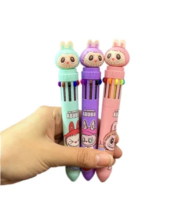 خودکار 10 رنگ فانتزی طرح لابوبو - نوشت‌افزاری جذاب و باکیفیت