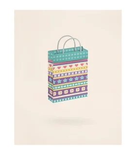 ساک هدیه لوتوس کادو طرح خطوط عشق سایز 1