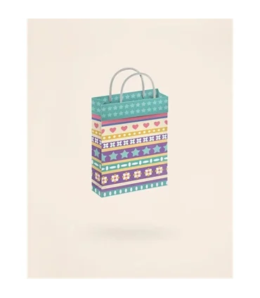 ساک هدیه لوتوس کادو طرح خطوط عشق سایز 1