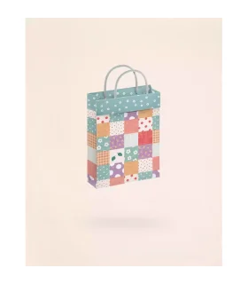 ساک هدیه لوتوس کادو طرح چهل تکه سایز 1