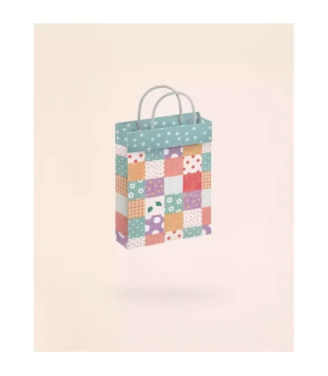 ساک هدیه لوتوس کادو طرح چهل تکه سایز 1