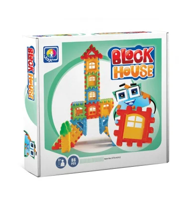 بلوک خانه‌سازی 86 قطعه بردیا - بازی فکری و آموزشی کودک