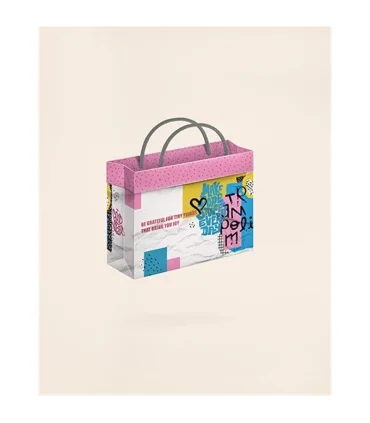 کیف هدیه فولدی سایز 7 طرح JOY لوتوس کادو