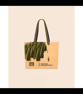 کیف هدیه وولن سایز 2 طرح WOODS