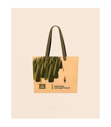 کیف هدیه وولن سایز 2 طرح WOODS