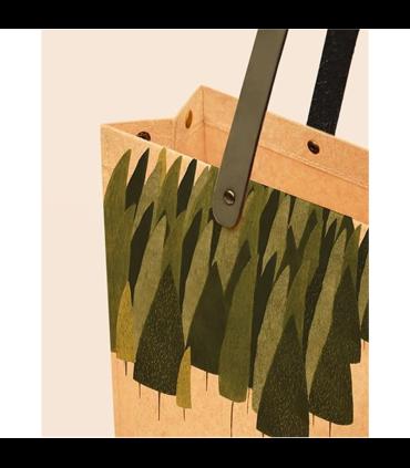 کیف هدیه وولن سایز 2 طرح WOODS