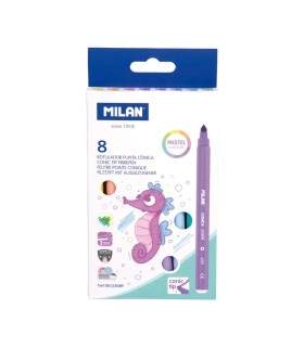 ماژیک 8 رنگ میلان MILAN پاستلی جعبه مقوایی