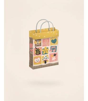 گیفت بگ فولدی سایز 1 طرح LOVE CHART کد: 1046