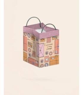 گیفت بگ فولدی سایز 12 طرح PACKAGES کد: 2018
