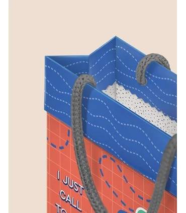 گیفت بگ فولدی سایز 8 طرح CALL کد: 8043