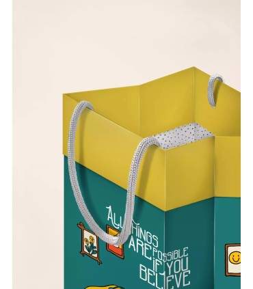 گیفت بگ گلاسه سایز 15 طرح BELIEVE کد: 5027