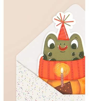 کارت پستال هپی سایز 06 طرح FROG کد: 6008