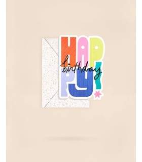 کارت پستال هپی سایز 06 طرح HAPPY کد: 6002