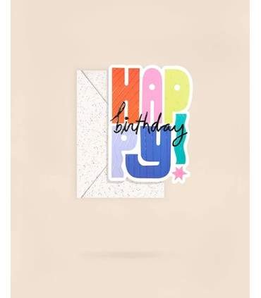 کارت پستال هپی سایز 06 طرح HAPPY کد: 6002