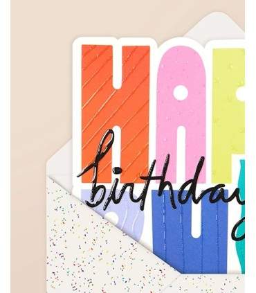 کارت پستال هپی سایز 06 طرح HAPPY کد: 6002