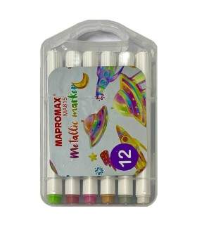 ماژیک 12 رنگ جعبه طلقی MAPROMAX کد: MA815