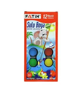 آبرنگ 12 رنگ فاتیح کد: S-12 | فاتیح |8690216500405