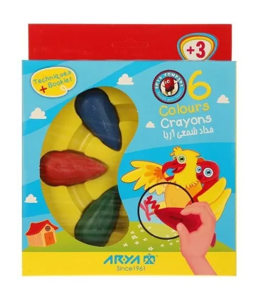 پاستل 6 رنگ دوکی Crayons آریا کد: 2054 | آریا |6260297120544