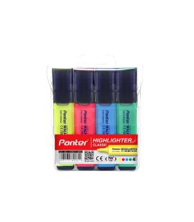 ماژیک هایلایتر 4 رنگ کلاسیک پنتر کد: WP4-511 | پنتر |6925137800610