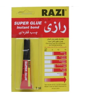 چسب قطره ای 3 میل سوپر گلو رازی | رازی |6260105311010