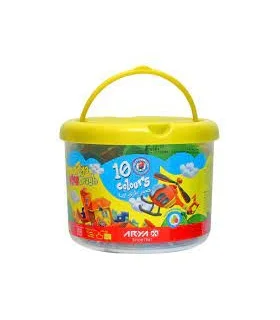 خمیر بازی 10 رنگ سطلی آریا کد: 1068 | آریا |