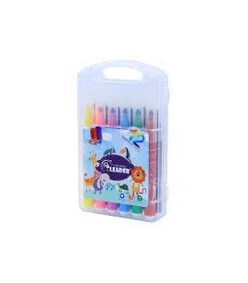 ماژیک 12 رنگ جعبه طلقی لیدر کد: 8827 | لیدر |5591022296151