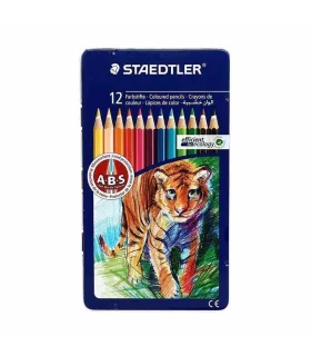مداد رنگی 12 رنگ جعبه فلزی استدلر کد: 145AM12 | استدلر |4007817145197
