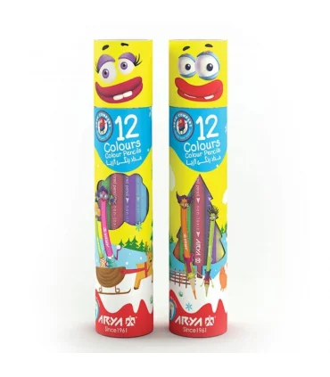مداد رنگی 12 رنگ لوله ای آریا کد: 3054 | آریا |6260297130543