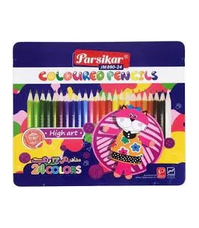 مداد رنگی 24 رنگ جعبه فلزی پارسیکار کد: JM890-24 | پارسیکار |6268117401316