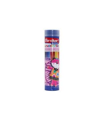 مداد رنگی 24 رنگ جعبه لوله ای پارسیکار کد: JM870-24 | پارسیکار |6268117401392