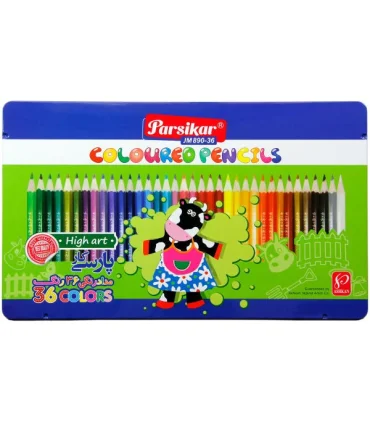 مداد رنگی 36 رنگ جعبه فلزی پارسیکار کد: JM890-36 | پارسیکار |6268117401323